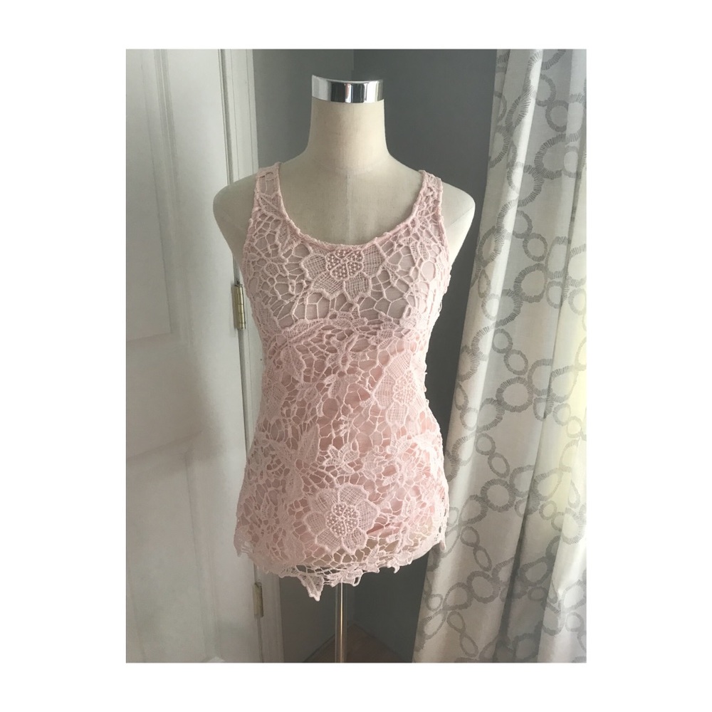 Light pink floral lace Tank top